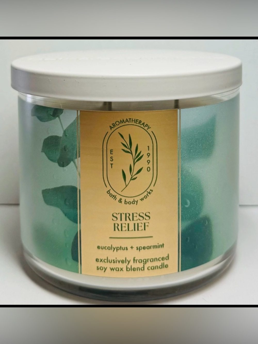 Bath and Body Works Stress Relief Three Wick Candle
